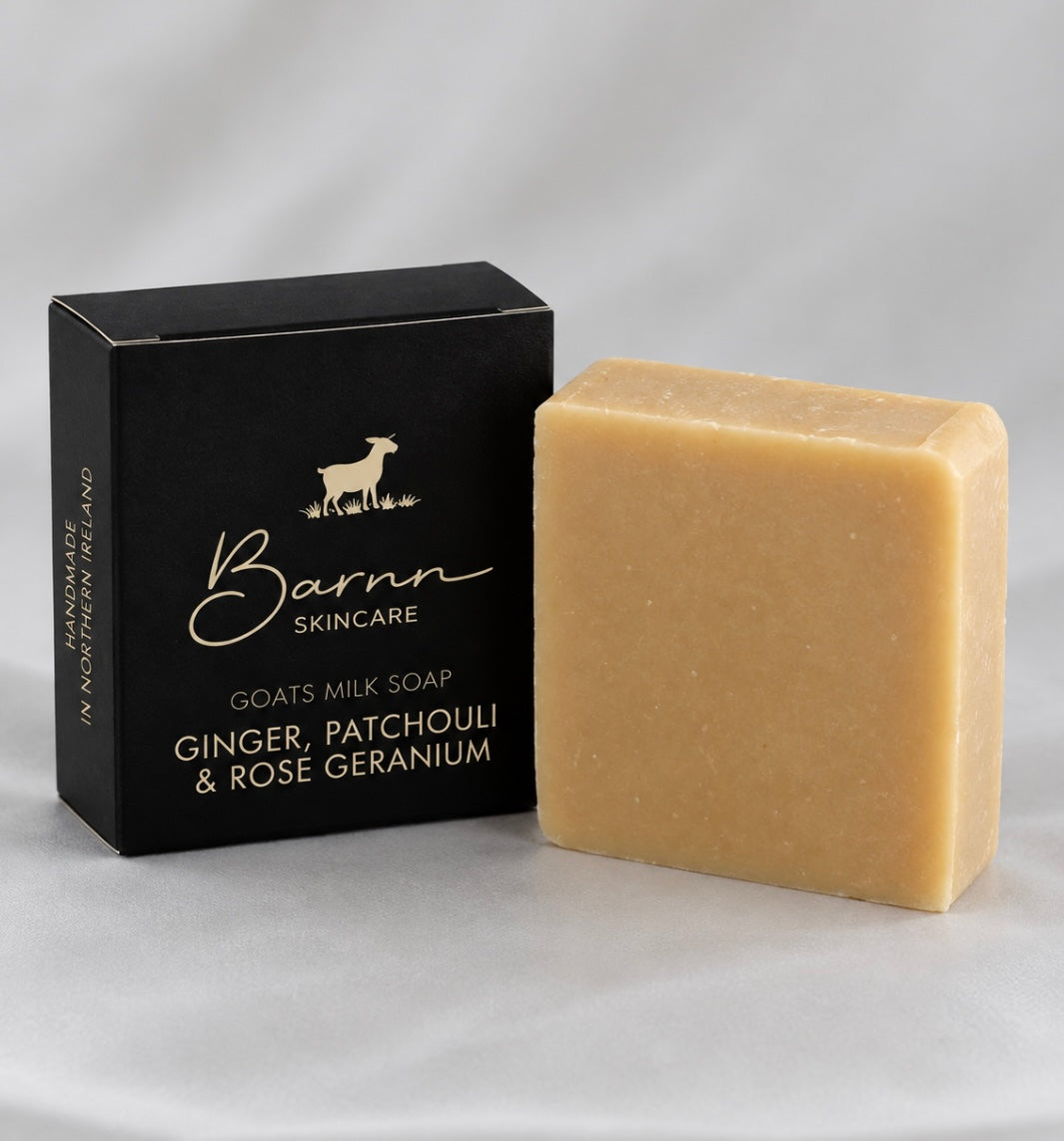 Ginger, Patchouli & Rose Geranium Goats Milk Soap