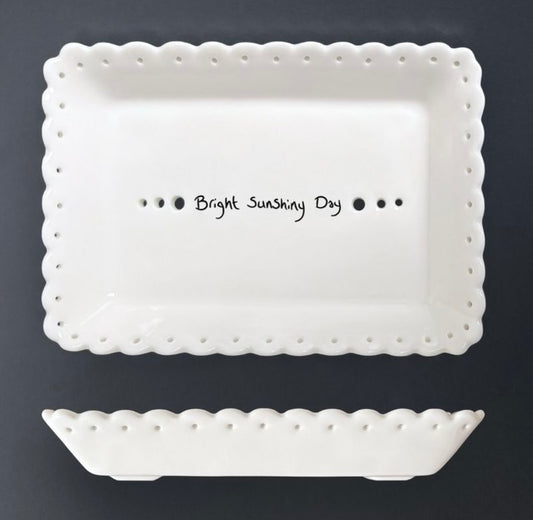 Bright Sunshiny Day Ceramic Soap Dish