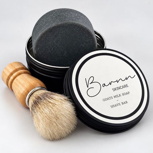 Charcoal & Goats Milk Shaving Kit